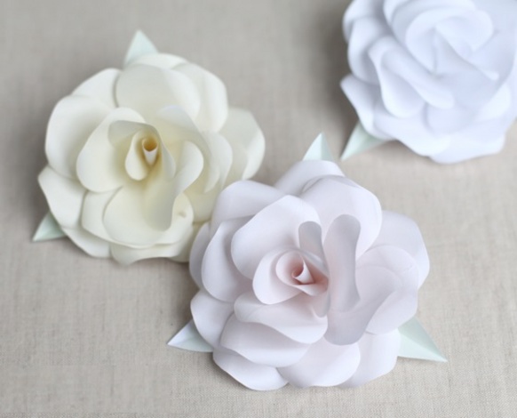  3D popierinės rožės