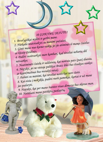  10 įsakymų sesutei