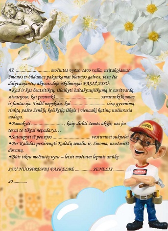  Senelio pasižadėjimas anūkei
