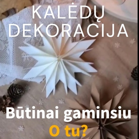  Kalėdinės žvaigždės iš popieriaus