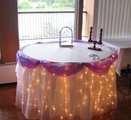 Lempučių girlianda - dekoracija vestuviniam stalui pav.#848