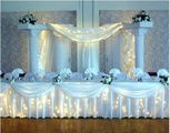 Lempučių girlianda - dekoracija vestuviniam stalui pav.#849