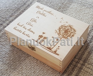 Medinė arbatos dėžutė - dovana liudininkams (6 skyrių) nuotrauka