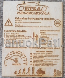 Individualaus dizaino graviruotos medinės taisyklės nuotrauka