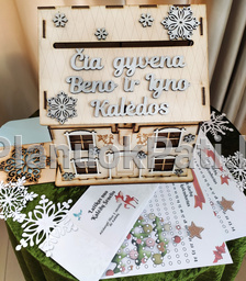 Kalėdų pašto namelis - advento kalendorius nuotrauka