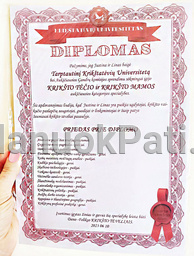 Diplomas krikšto tėveliams nuotrauka