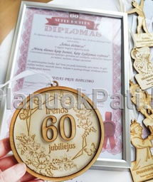 Medalis ir diplomas jubiliejui nuotrauka
