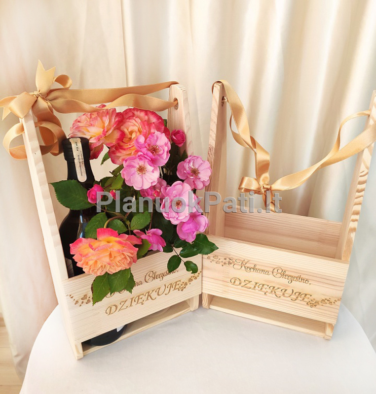 Krepšelis gėrimui ir gėlės vazonėliui-1