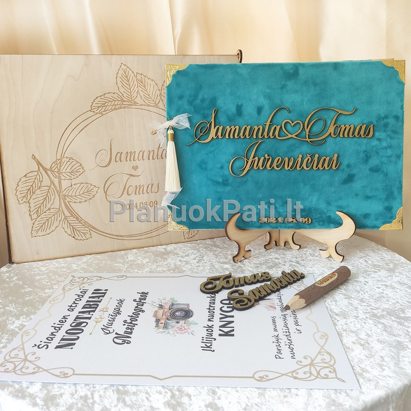 Vestuvių palinkėjimų knyga su personalizuotu užrašu-5