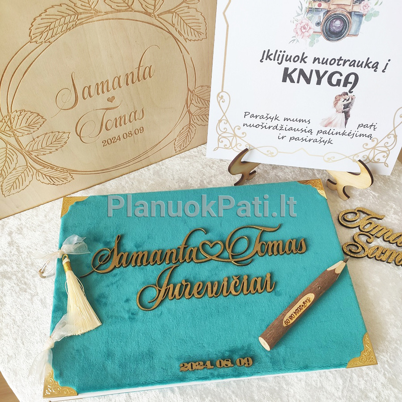 Vestuvių palinkėjimų knyga su personalizuotu užrašu-6