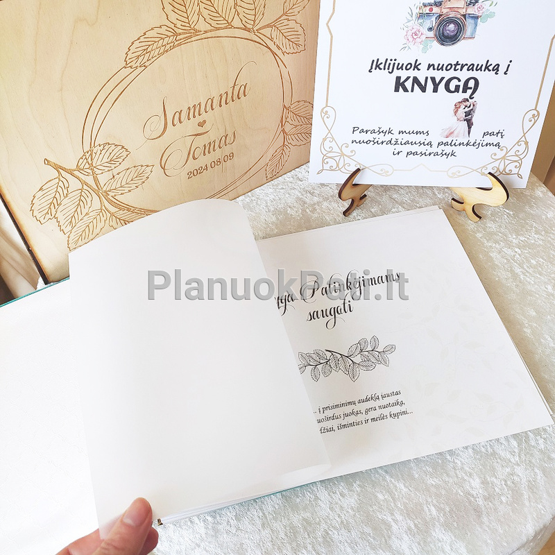 Vestuvių palinkėjimų knyga su personalizuotu užrašu-7