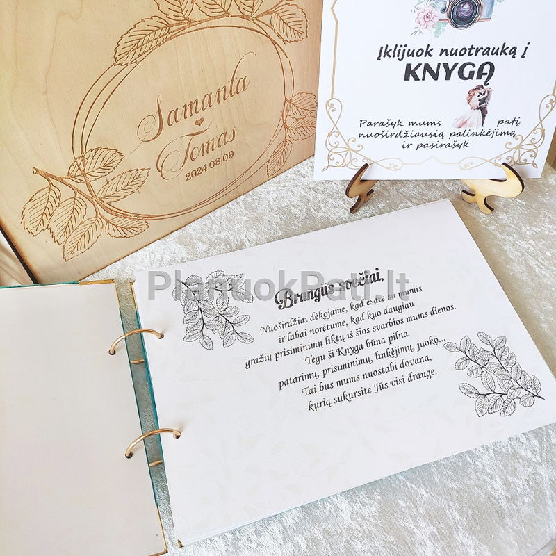 Vestuvių palinkėjimų knyga su personalizuotu užrašu-8