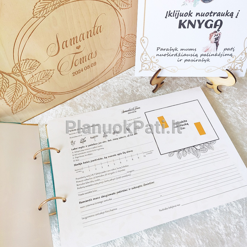 Vestuvių palinkėjimų knyga su personalizuotu užrašu-10