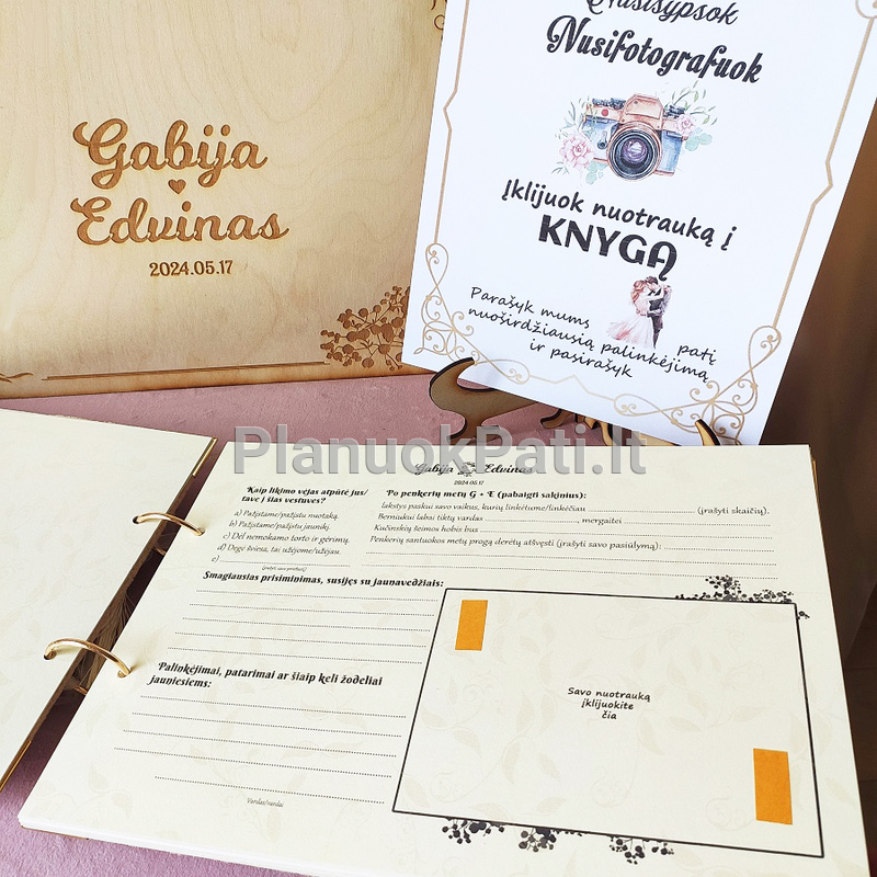 Vestuvinė palinkėjimų knyga Širdies Gija-9