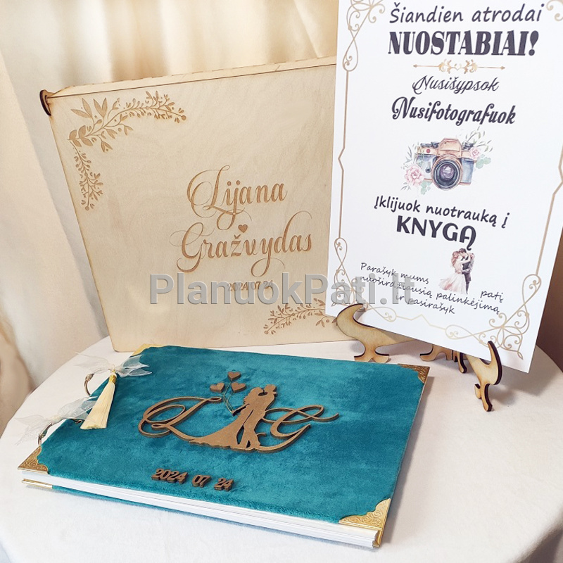 Vestuvių palinkėjimų knyga Mylimųjų siluetai-8