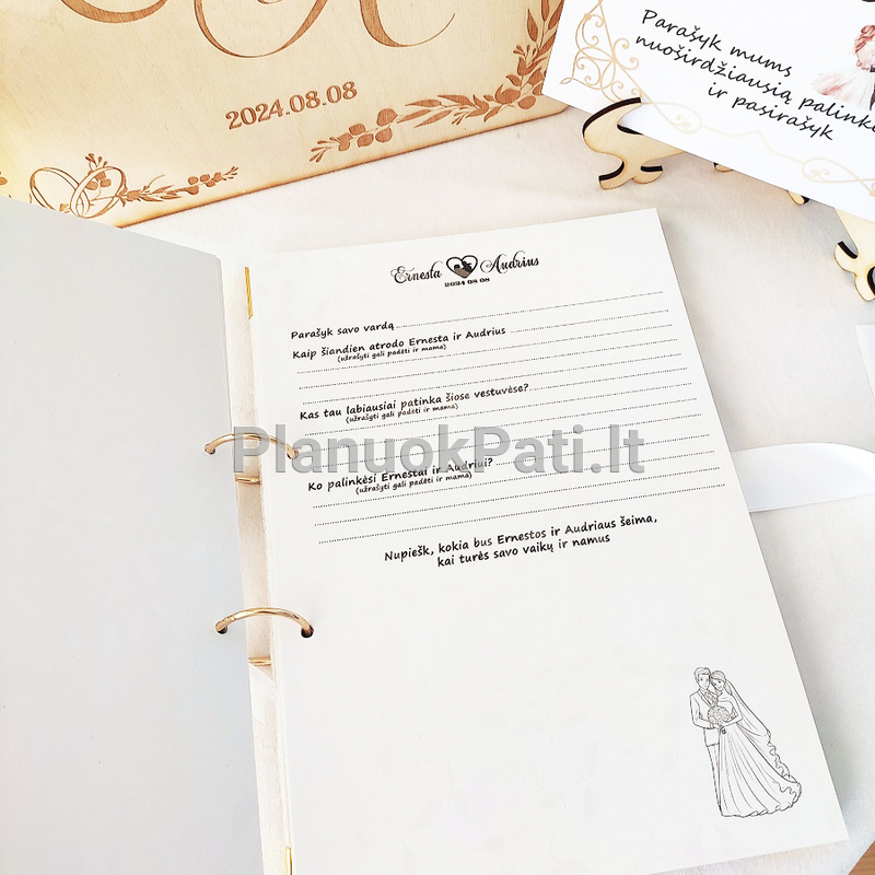 Vestuvių palinkėjimų knyga Mylimųjų siluetai-12