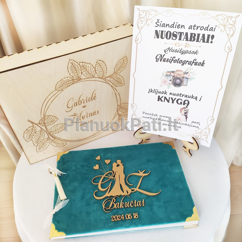 Vestuvių palinkėjimų knyga Mylimųjų siluetai-14