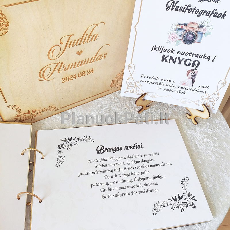 Vestuvinis palinkėjimų albumas Bijūnų laimė-4