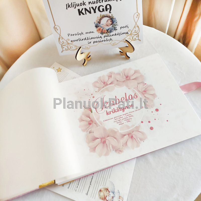 Krikštynų palinkėjimų albumas Mergaitė angelas-2
