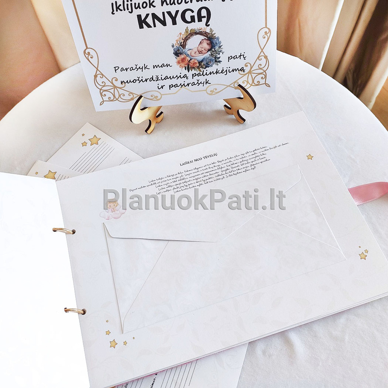 Krikštynų palinkėjimų albumas Mergaitė angelas-5