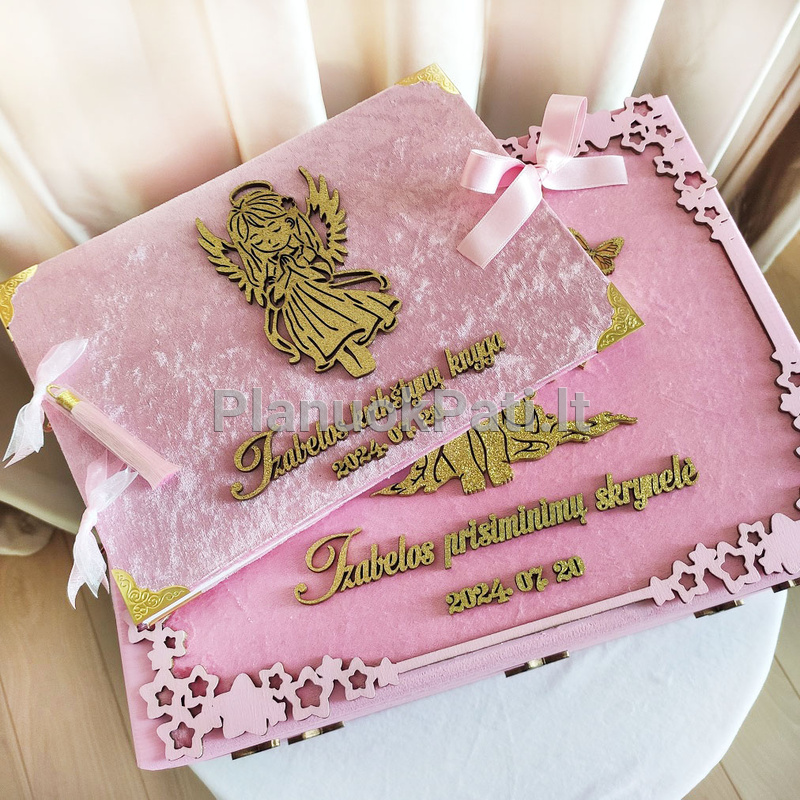 Krikštynų palinkėjimų albumas Mergaitė angelas-10