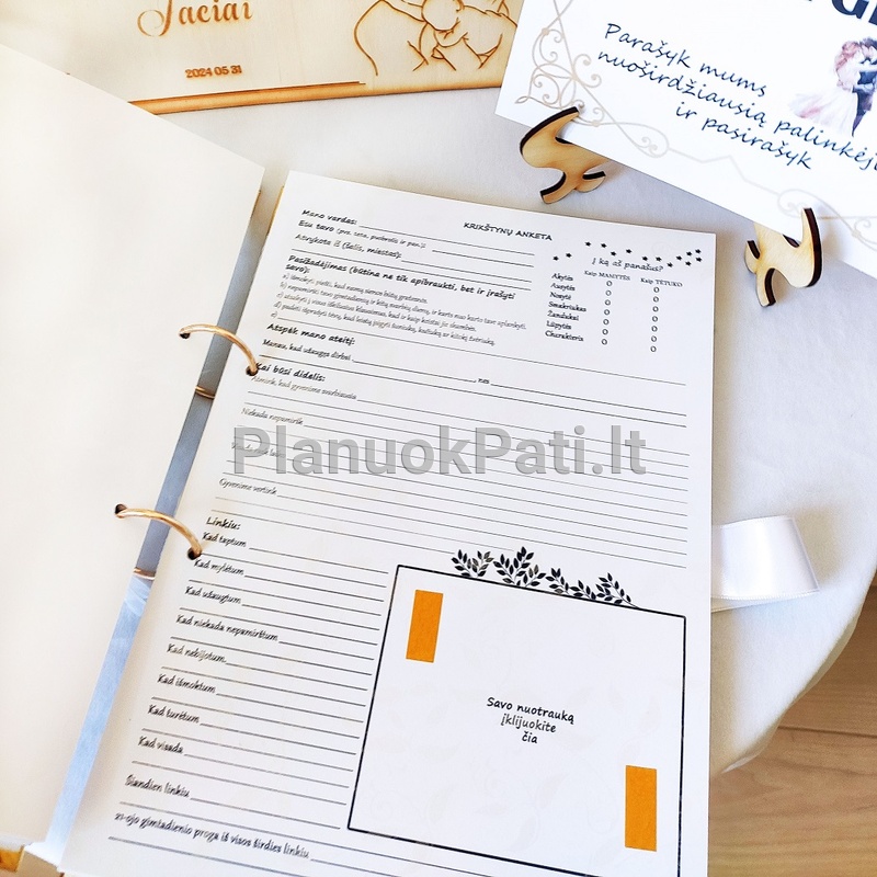 Svečių palinkėjimų albumas Mes trise-7