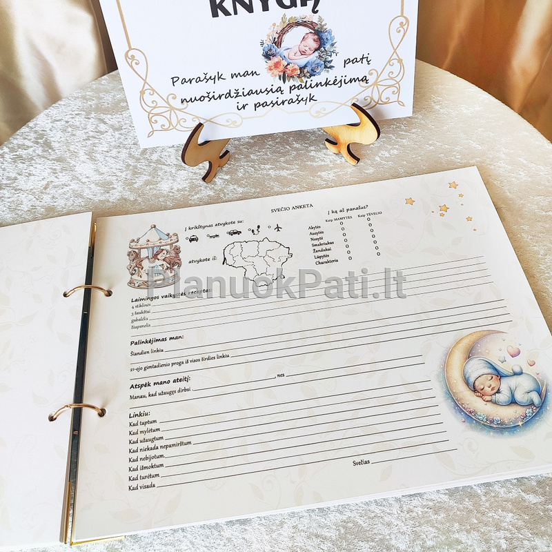 Krikštynų komplektas Mėnulio pasaka (įvairios spalvos)-13