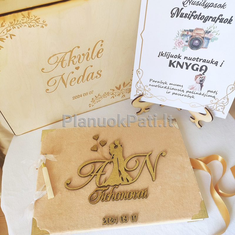 Vestuvių palinkėjimų knyga Mylimųjų siluetai-17