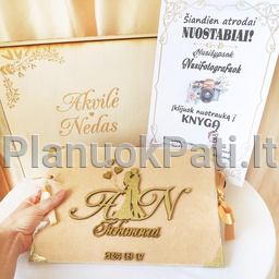 Vestuvių palinkėjimų knyga Mylimųjų siluetai nuotrauka