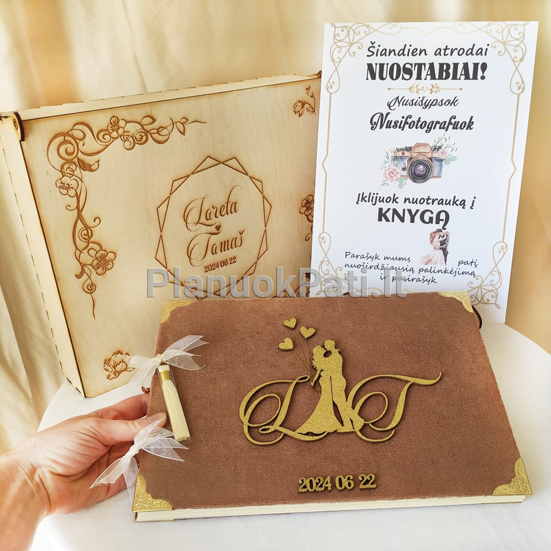 Vestuvių palinkėjimų knyga Mylimųjų siluetai-20