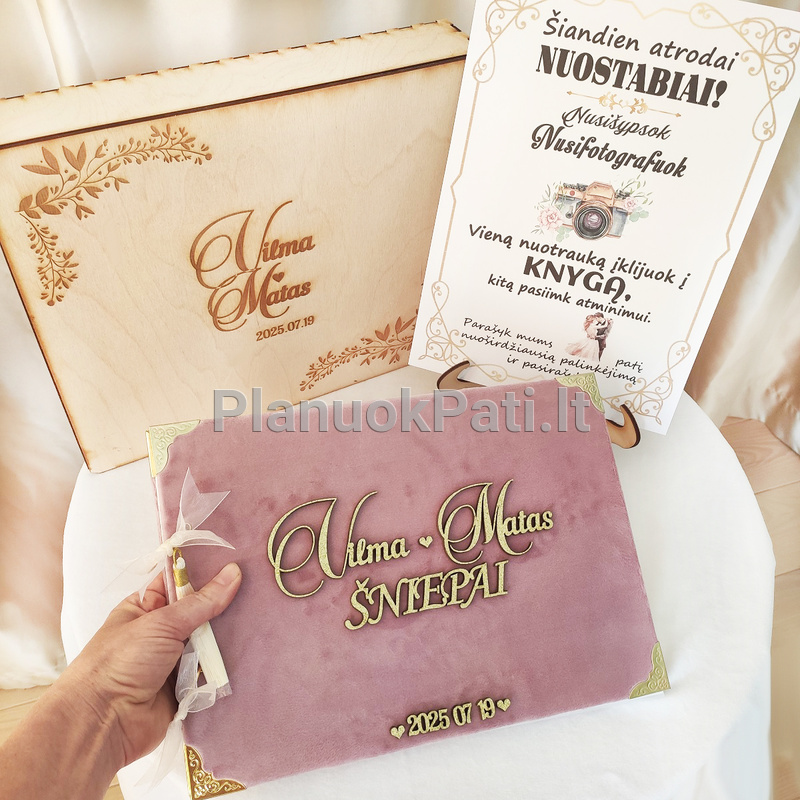 Vestuvių palinkėjimų knyga su personalizuotu užrašu-17