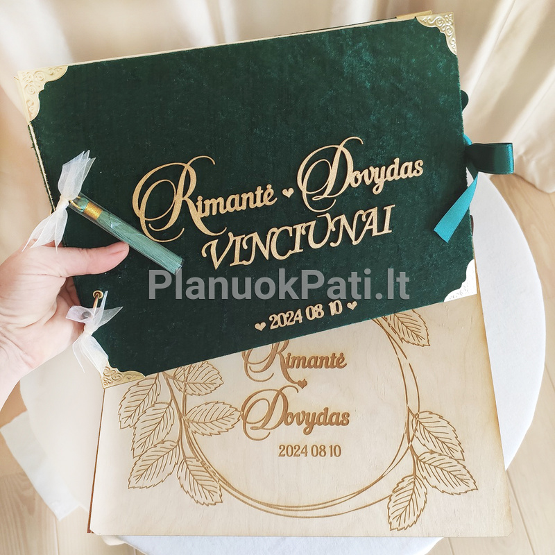 Vestuvių palinkėjimų knyga su personalizuotu užrašu-21