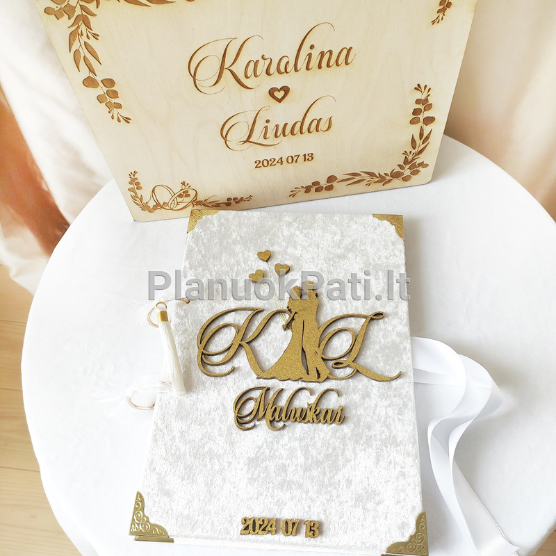 Vestuvių palinkėjimų knyga Mylimųjų siluetai-21