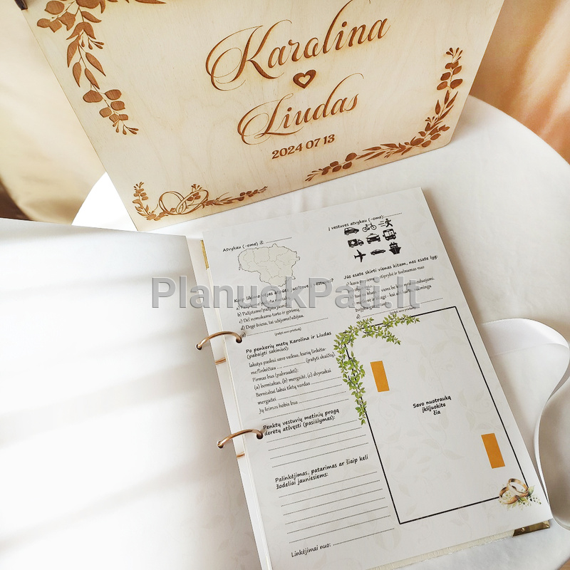 Vestuvių palinkėjimų knyga Mylimųjų siluetai-22