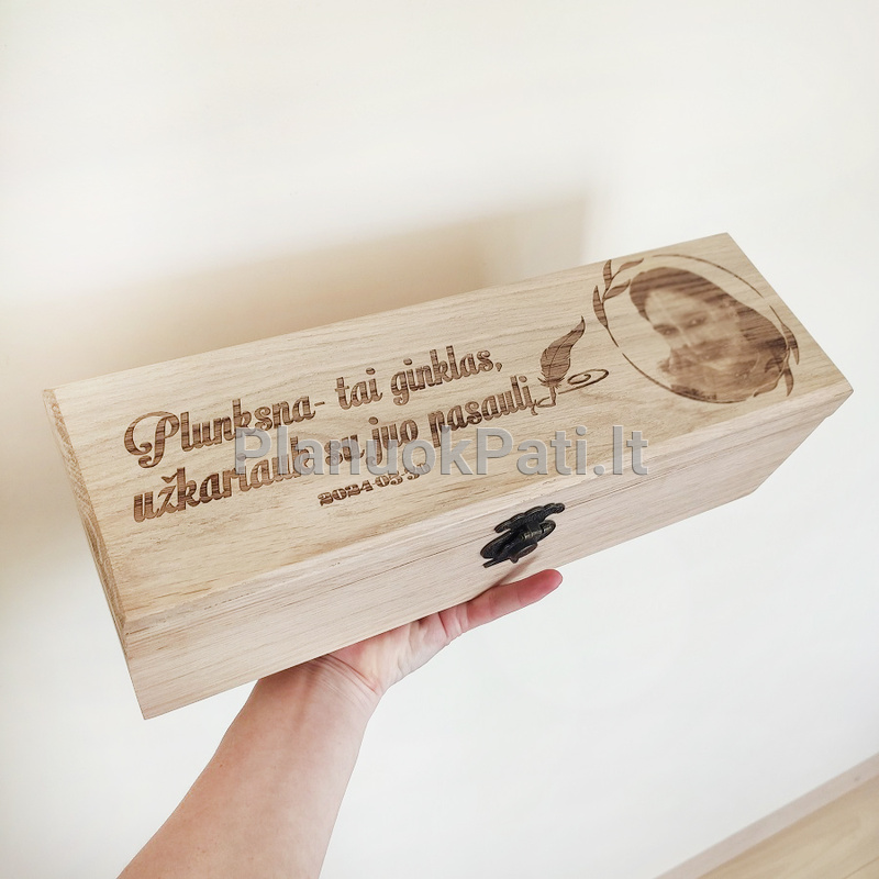 Personalizuota ąžuolinė vyndėžė-2