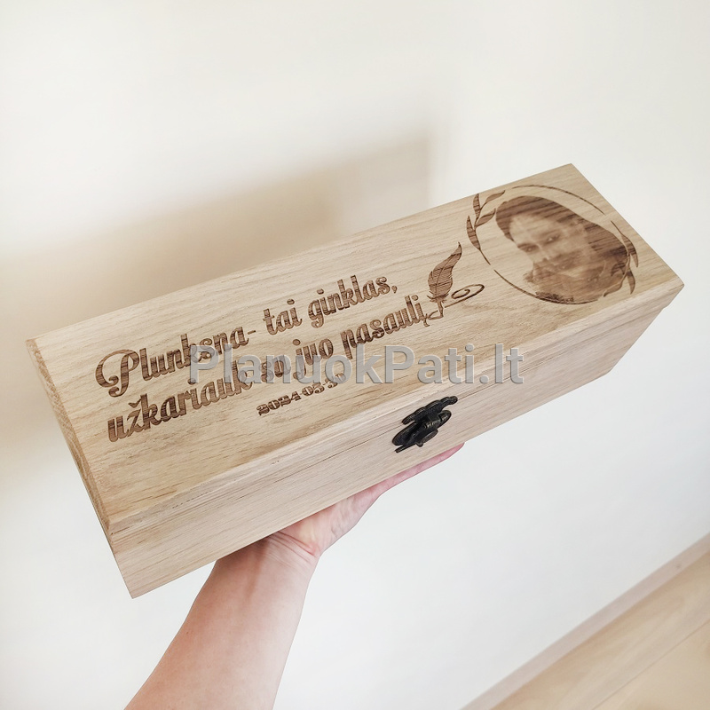 Personalizuota ąžuolinė vyndėžė-3