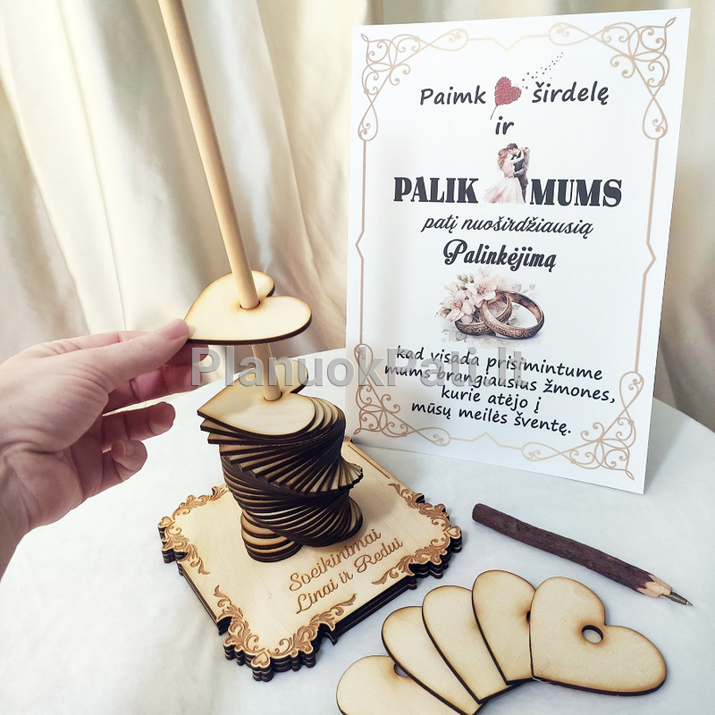Palinkėjimų širdelės su stoveliu-1