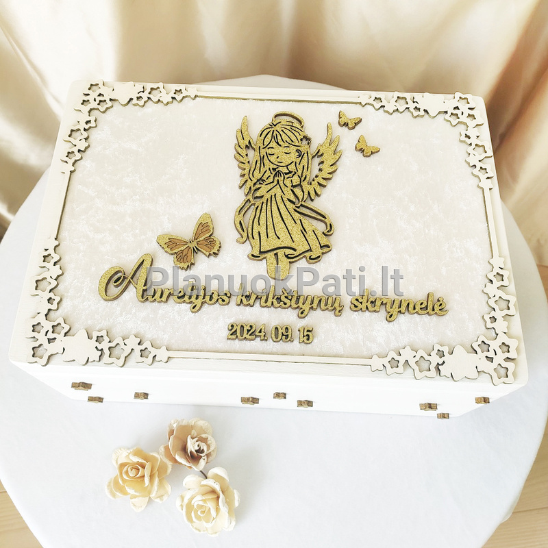 Krikštadėžė Mergaitė angelas (įvairios spalvos)-2
