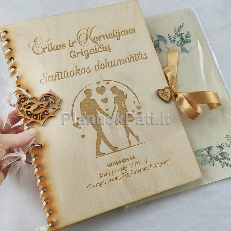 Segtuvas su sveikinimu santuokos liudijimui saugoti-6