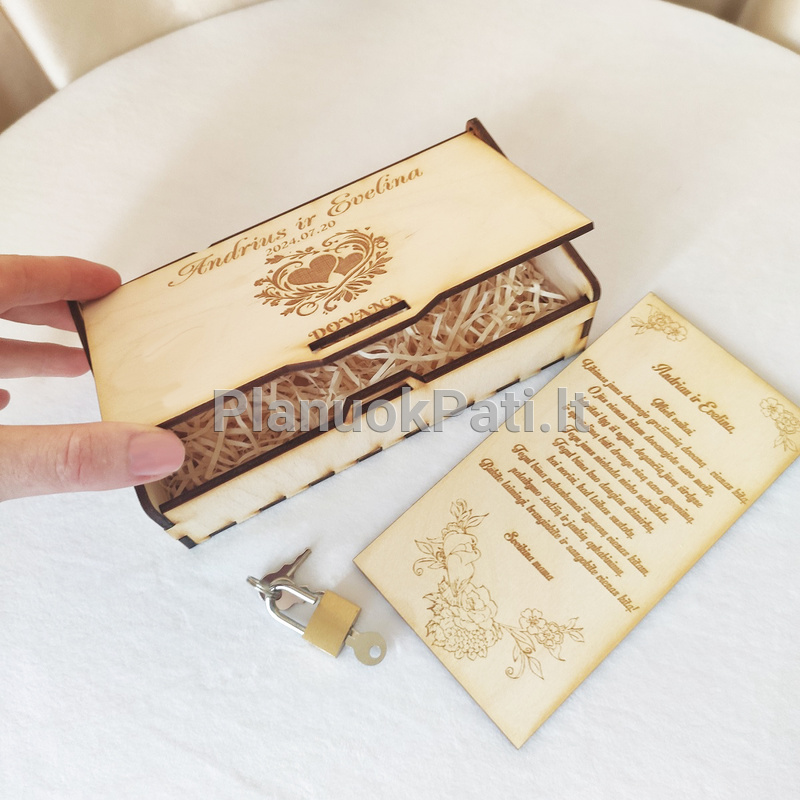 Dėžutė pinigams su spynele ir sveikinimu-magnetuku-3