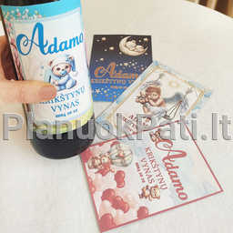 Lipni etiketė krikštynų vynui nuotrauka