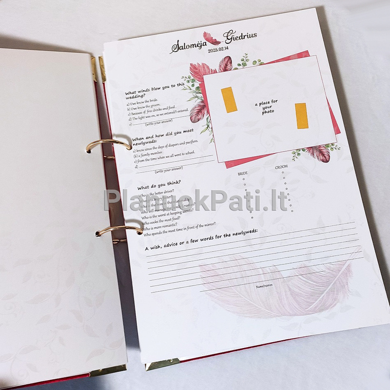 Vestuvinis palinkėjimų albumas Meilės Plunksna-14