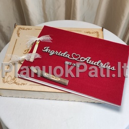 Palinkėjimų knyga vestuvėms Sidabro gija nuotrauka