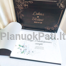 Vestuvių palinkėjimų knyga Orchidėjų žiedai nuotrauka