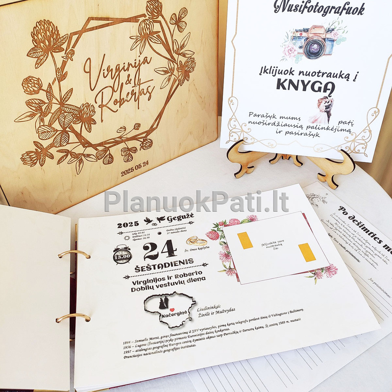Vestuvių palinkėjimų knyga Dobilas-7