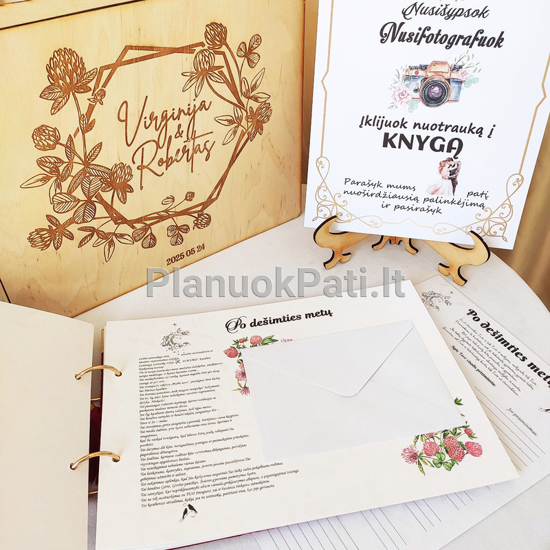 Vestuvių palinkėjimų knyga Dobilas-8