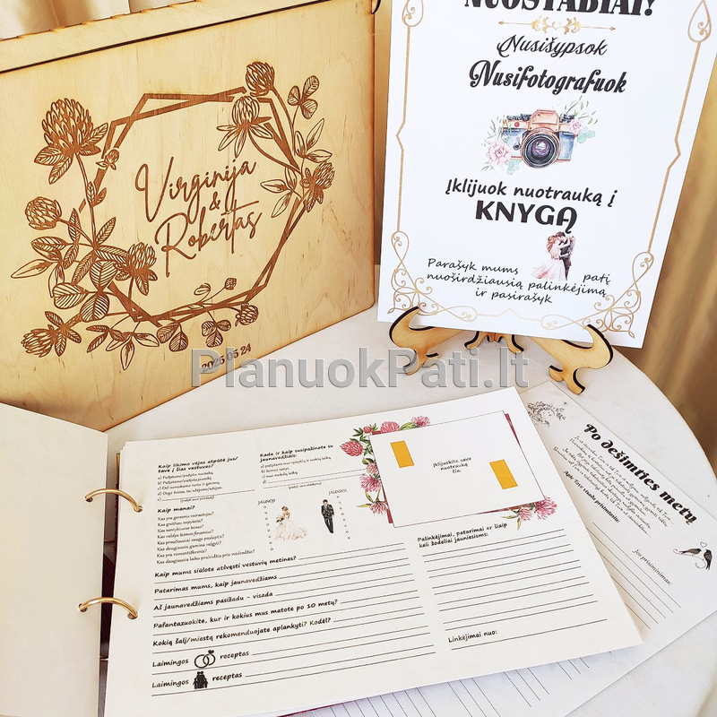Vestuvių palinkėjimų knyga Dobilas-9
